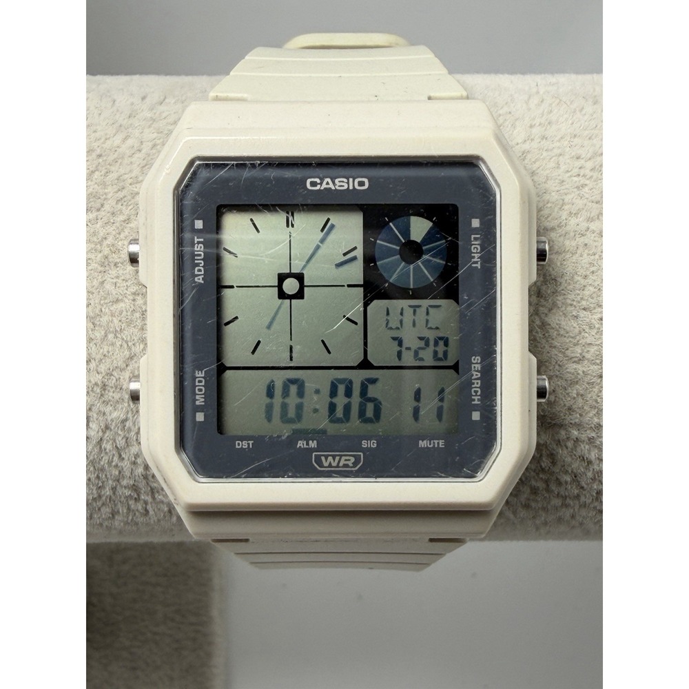 Casio LF-20W New Battery Digital Mens Watch 32MM 8" Light Gray Mod 3551